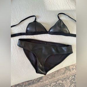 Leather TRIANGL bikini